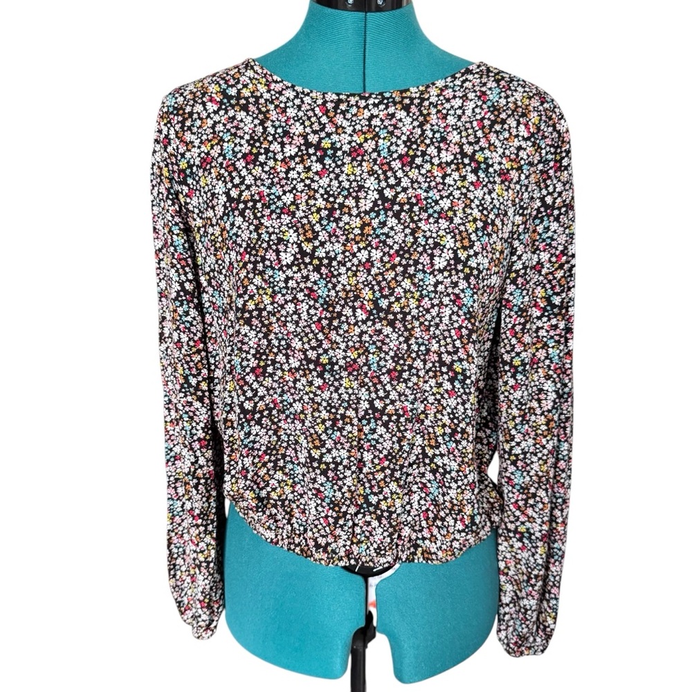 LOFT Reversible Ditsy Flower Blouse